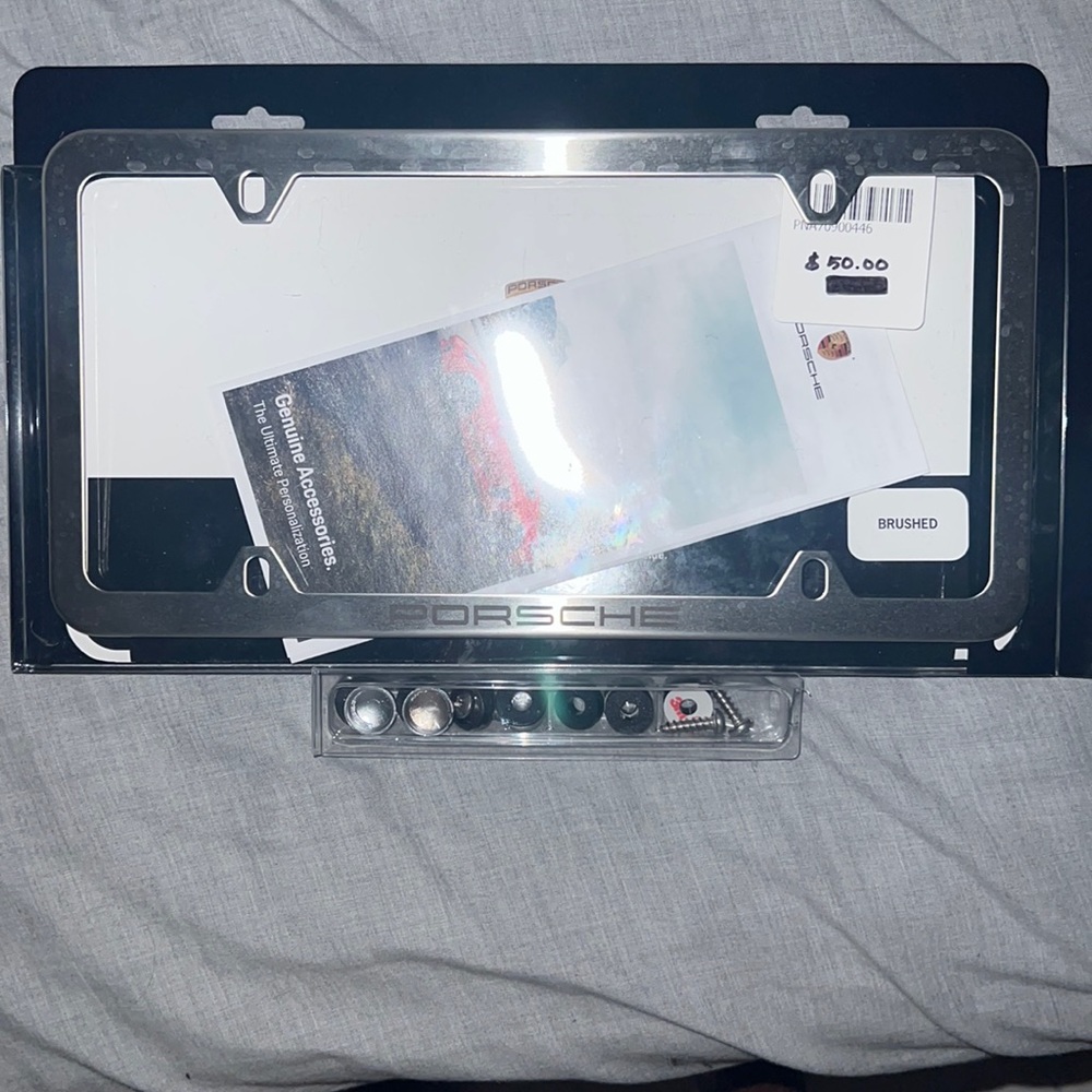 100% Authentic Porsche license plate frame